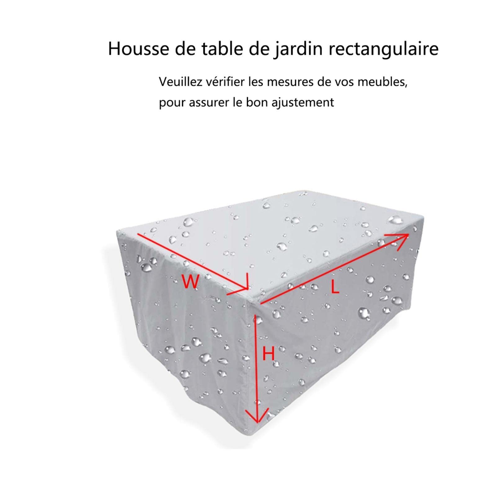 Juego de fundas impermeables extragrandes para muebles de jardín, tela Oxford 420D, resistente a la lluvia, anti rayos UV, para exteriores, silla, sofá, funda protectora de 180 x 110 x 70 cm