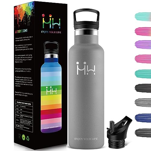 HoneyHolly Botella Agua Niños, 500ML Reutilizable Sin BPA, Termo, Aislamiento Al Vacío de Doble Pared, Termos, Botella Termica, Cantimplora Termica para Niños, Colegio