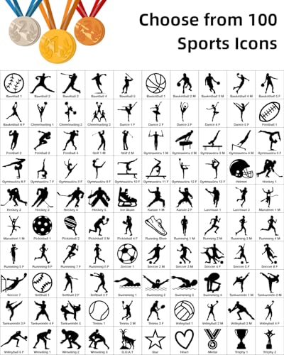 Image of Personalized Medal Hanger Display with Trophy Shelf | Custom Name, 3 Sizes, 3 Colors & 100+ Sports Icons Baseball, Football, Dance, Gymnastics, Running, Soccer & Swimming