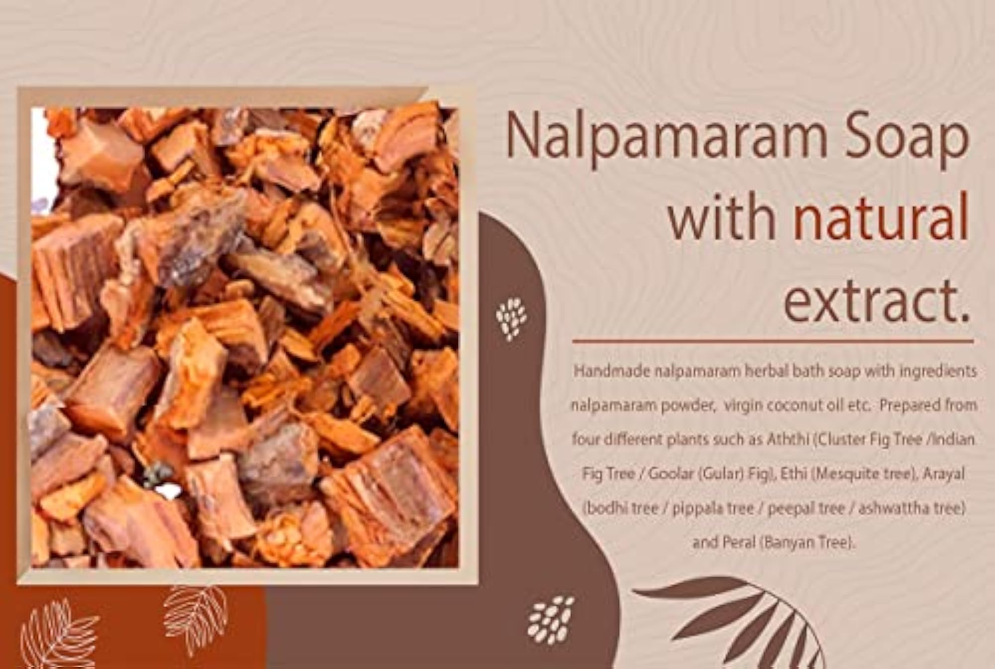 Herbal Nalpamaram Handmade Soap, Skin Brightening