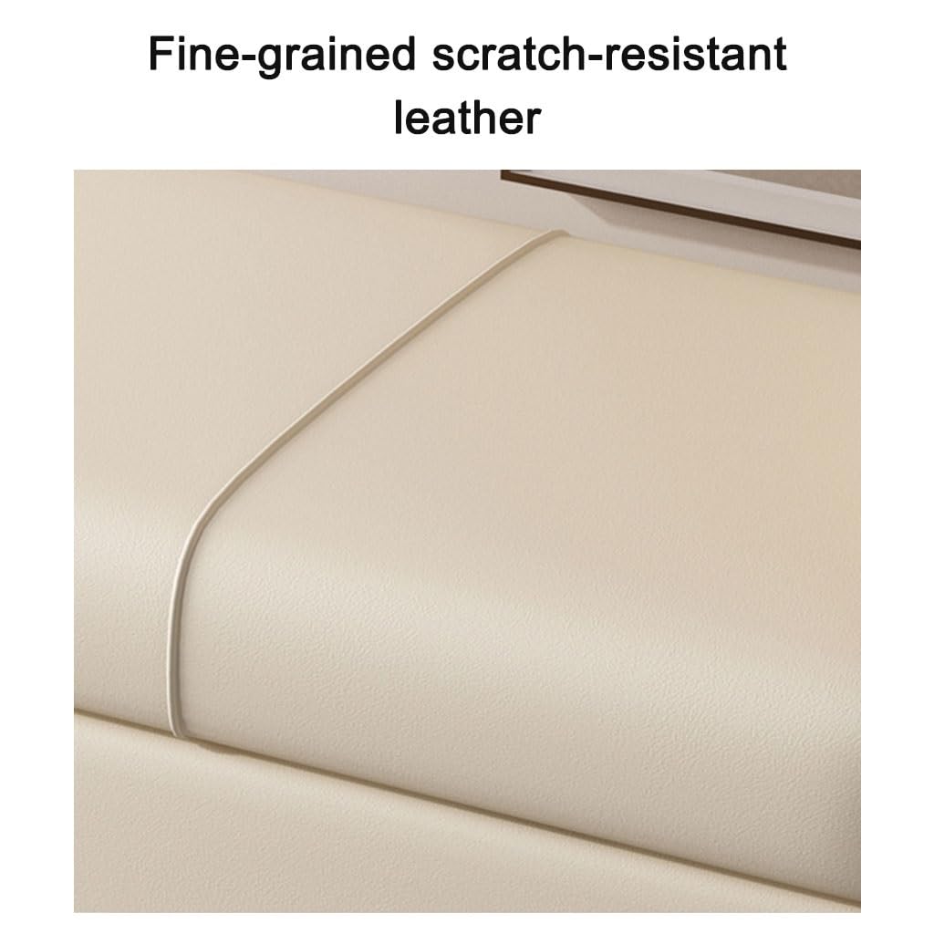 Elegante banco otomano de almacenamiento de piel sintética con tapa abatible para entrada y sala de estar, baúl de almacenamiento de 60 cm de largo con bisagras de seguridad para zapatos y
