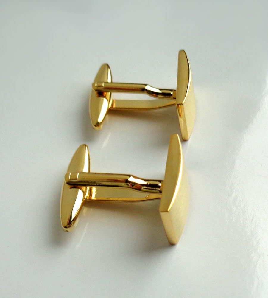 Set Manschettenknöpfe Krawattennadel kurz ca. 5,5 cm vergoldet matt inkl. Geschenkboxen