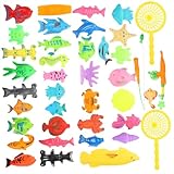 SEWACC 40個 釣り おもちゃ プール 釣り キット 釣り ゲー ランダムカラー