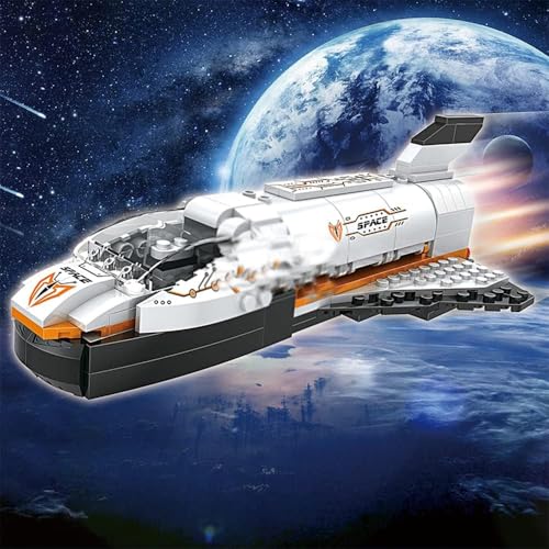 Image of Galaxy Hi-Tech 3 in 1 Future Flyer, Space Station, Fighter Jet Building Brick Set STEM Toy for Kids Educational Construction Kit Set Space Astronaut Theme Blocks and Bricks 168+ Pcs DIY
