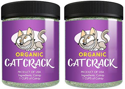 Cat Crack Organic Catnip, Premium Blend Safe for Cats, Infused with Maximum Potency Your Kitty is Sure to Go Crazy for (2 Cups)