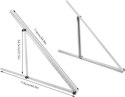 Miniatura 6 de Soportes de montaje de panel solar, soporte de panel solar plateado de aleación de aluminio, kit de rieles de montaje de panel solar RV de 45