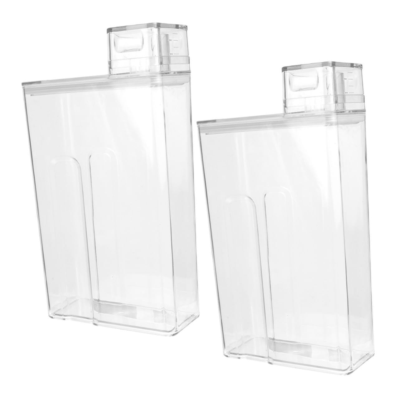 Gatuida 2 Piezas Depósito Detergente Transparente Reutilizable Cubo Almacenamiento Polvo Lavado Contenedor Práctico y Sellado para Hogar y Hotel