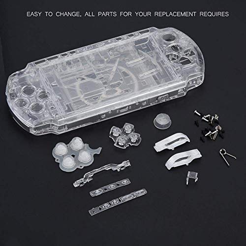 Replacement Full Housing Console Game Shell Case Cover Back Repair Parts For Psp 3000 ,Playstation Portable 3000 System , Shock Absorption And Anti Scratch Design Silver #TOP1