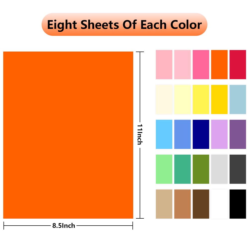 Papier do drukarki kartonowej 8,5 x 11, 20 kolorowych kartonów 29,5 kg/180 g/m² (200 szt. 8,5 x 11 cali)