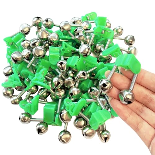50PCS Fishing Bells, Dual Alert Fishing Bells for Rods, Clip on F...