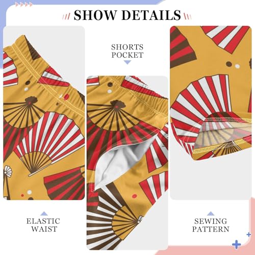 Fans Asian Traditional Orange Boys Pants for Kids Jogger Pants with Pockets S-XL4