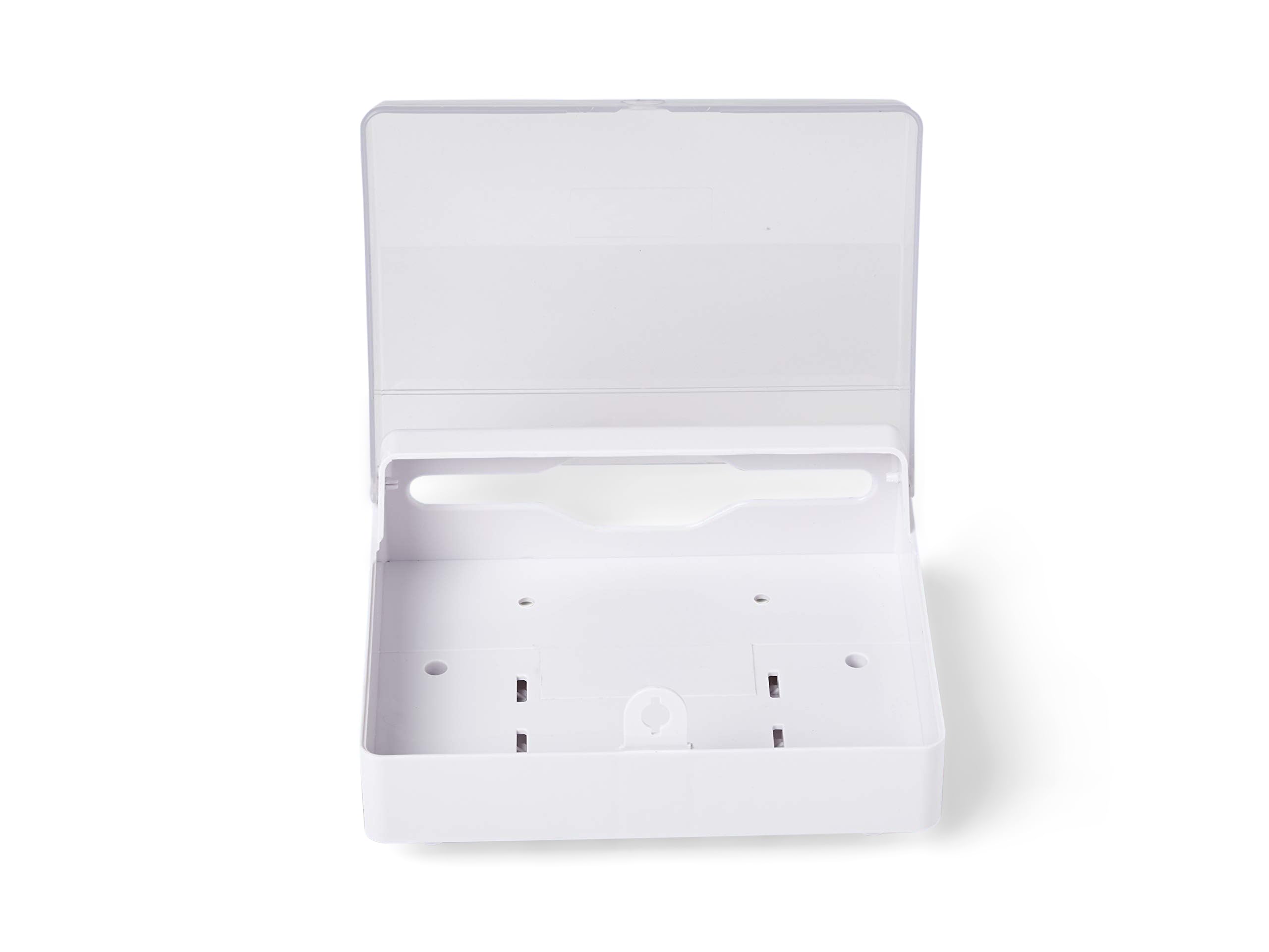 Amazon Basics Dispenser per asciugamani a parete, compatibile con piega a C/Z, 27 x 21.5 cm, Bianco