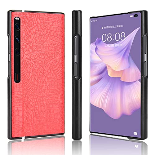 Compatible con Huawei Mate XS 2 Funda,Compatible con Huawei Mate XS 2 Funda Protectora para teléfono 2 en 1 (PC+Piel) Red