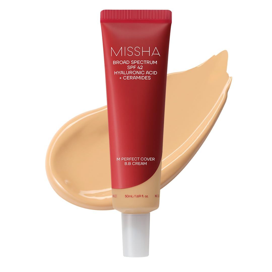 MISSHA M Perfect Cover BB Cream No.25 Warm Beige SPF 42 PA+++ 1.69 oz 1.69 Fl Oz (Pack of 1) No.25 (Warm Beige)