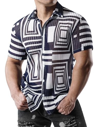 Chemise transparente homme à fleurs JOGAL pour vos soirées d'été décontractées
