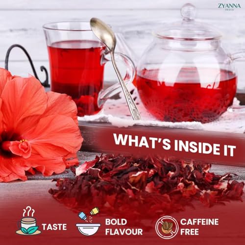 Image of Zyanna 8 in 1 Sampler Pack - 80 Pyramid Tea Bags | Butterfly Pea, Hibiscus, Chamomile, Masala Chai, Kahwa, Lady & Cream Earl Grey Malt Whisky | 100% Natural - Assorted Herbal Tea Trial Teabags