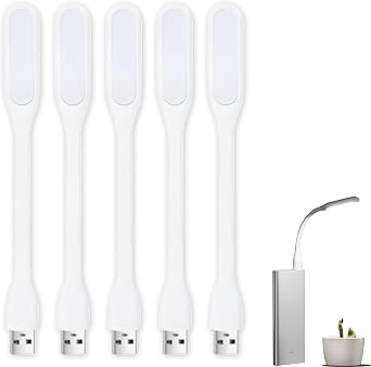 USB Light Mini Mini Mini 5 Pack Mini USB Light White