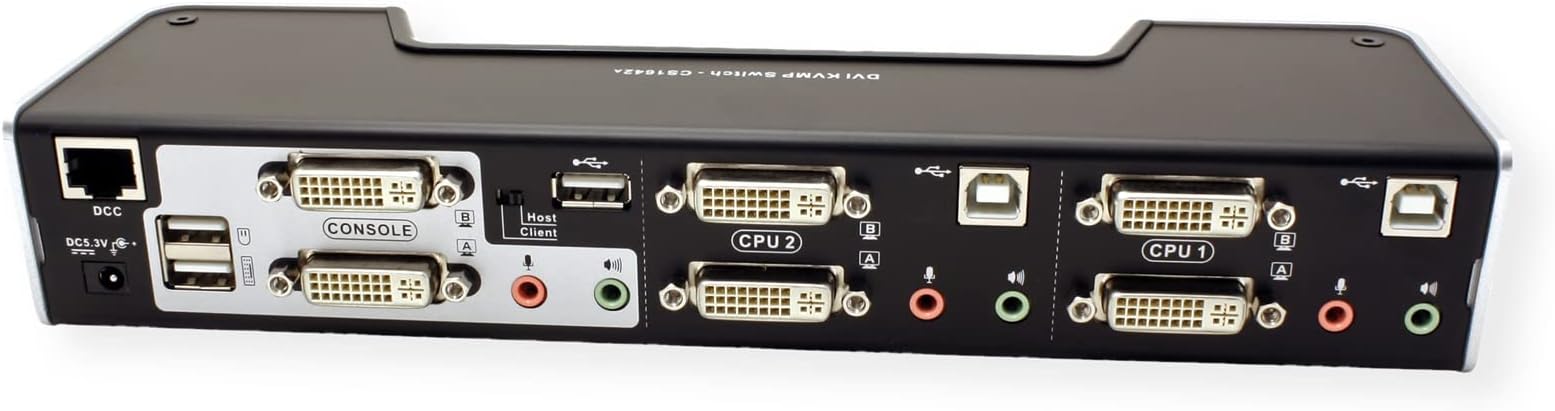 ATEN 2ポート デュアルディスプレイ KVM CS-1742 分配器、切替器