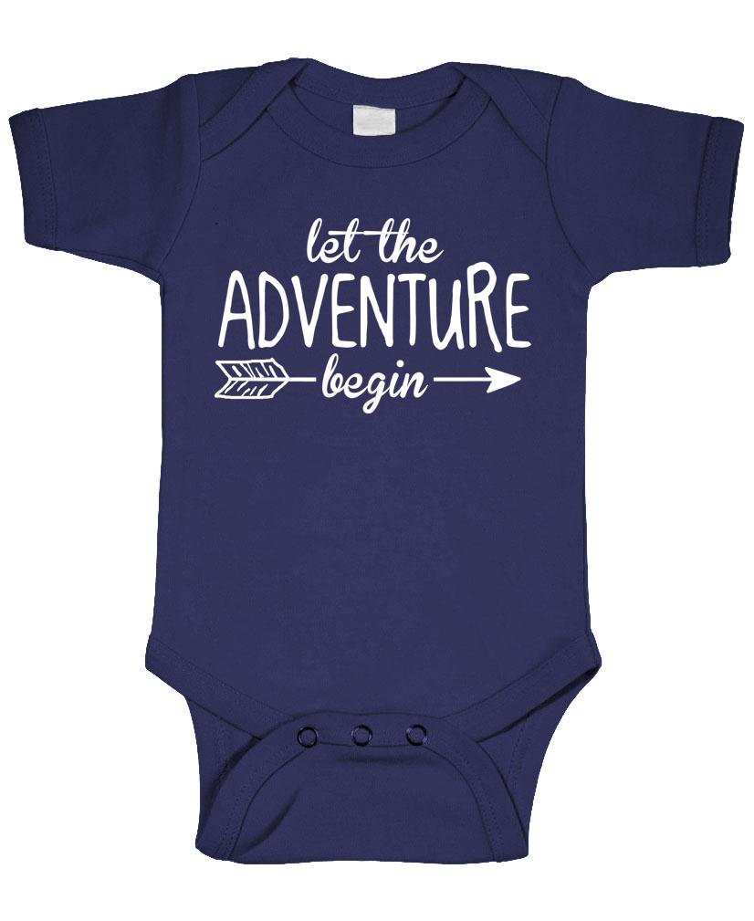 Live Nice LET THE ADVENTURE BEGIN - fantasy wizard - Cotton Infant Bodysuit, NB, Navy