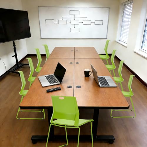 Green Stackable Chairs Set of 4 for Waiting Room Conference Church Lobby - Image 4