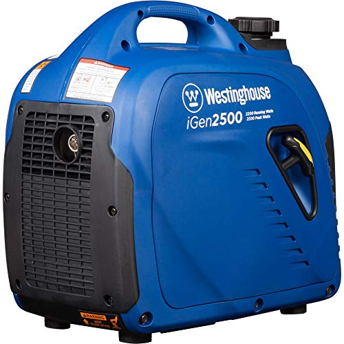 Westinghouse iGen2500 Super Quiet Portable Inverter Generator 2200 Rated and 2500 Peak Watts, Gas Powered, CARB Compliant