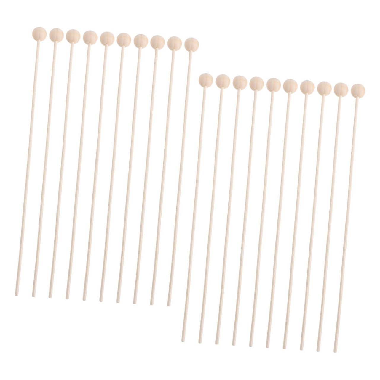 HOMOCONO 30pcs Diffuser Sticks Rattan Wood Replacement for Fragrance Bottles for Home Office Bathroom and Living Room Decor