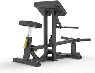 Gronk Fitness Bicep Curl Machine | Plate Loaded Weight Machine | Adjustable Seat | 2 Weight Horns for Max Load of 440lbs