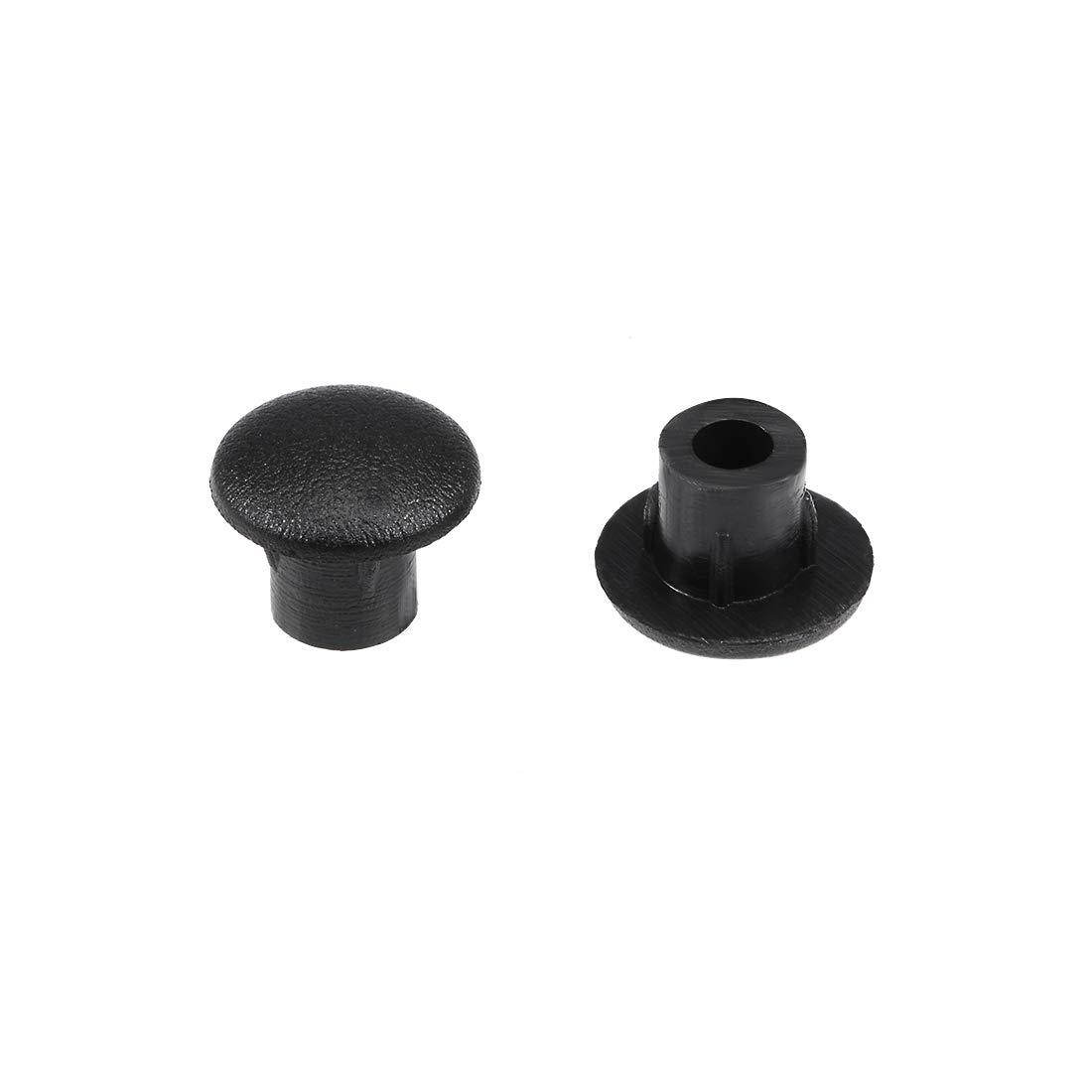 uxcell Shelf Peg Hole Plugs 5mm Dia Black Plastic Tube Cover for Nail