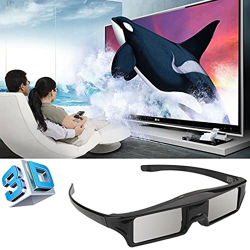3D Active Shutter Glasses for 3D DLP Link Projector & 3D TV, 3D Eyewear for Compatible with Optoma Samsung, Dell Sharp, Acer, 3D Glasses Rechargeable for Home Theater