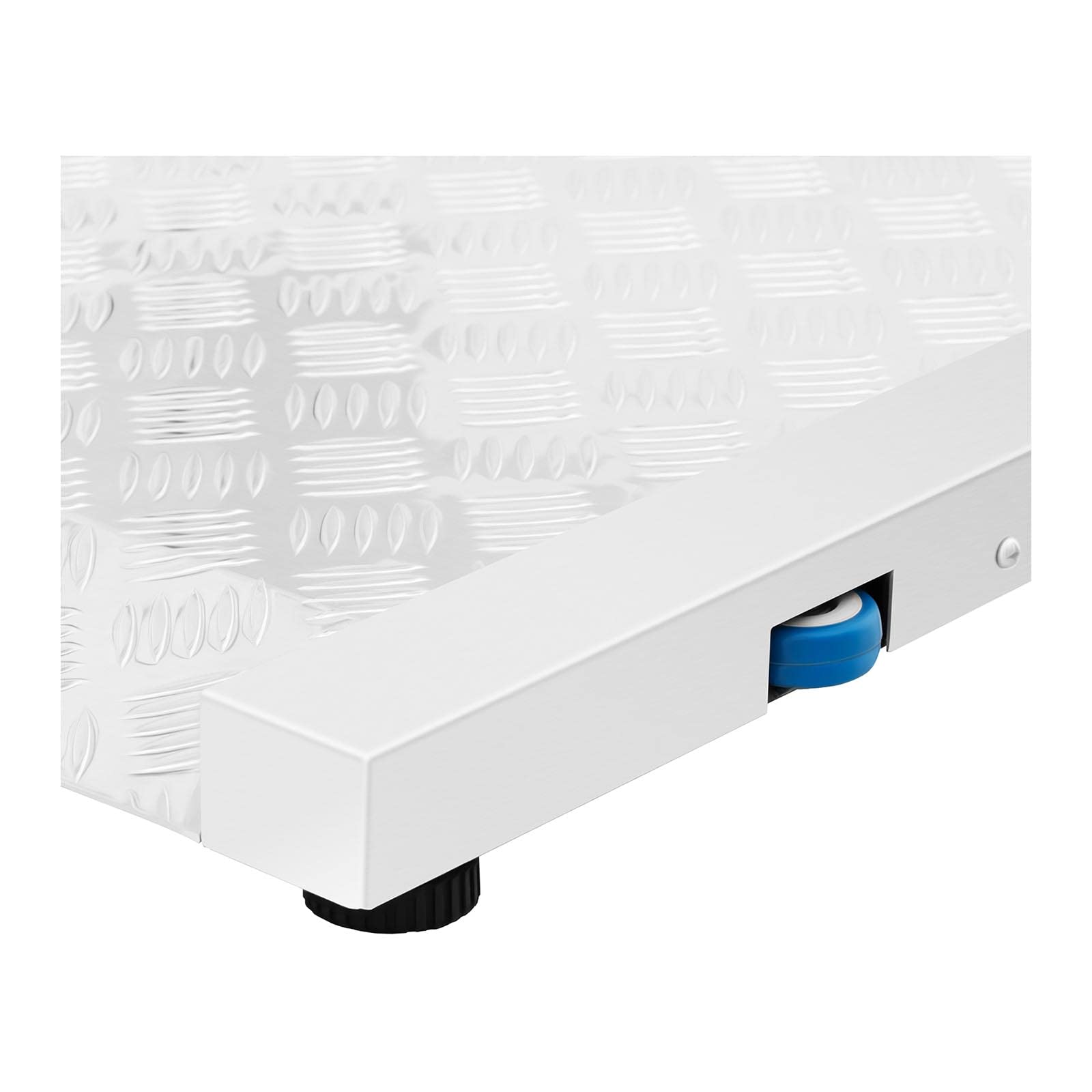 Steinberg Systems SBS Bodenwaage 300 kg / 100 g 100 x 95 cm Aluminium-Wiegefläche LCD mit Hintergrundbeleuchtung angeschrägte Seiten Tarieren, Halten, Nullsetzen Einheitenwechsel RS232 Durchfahrwaage