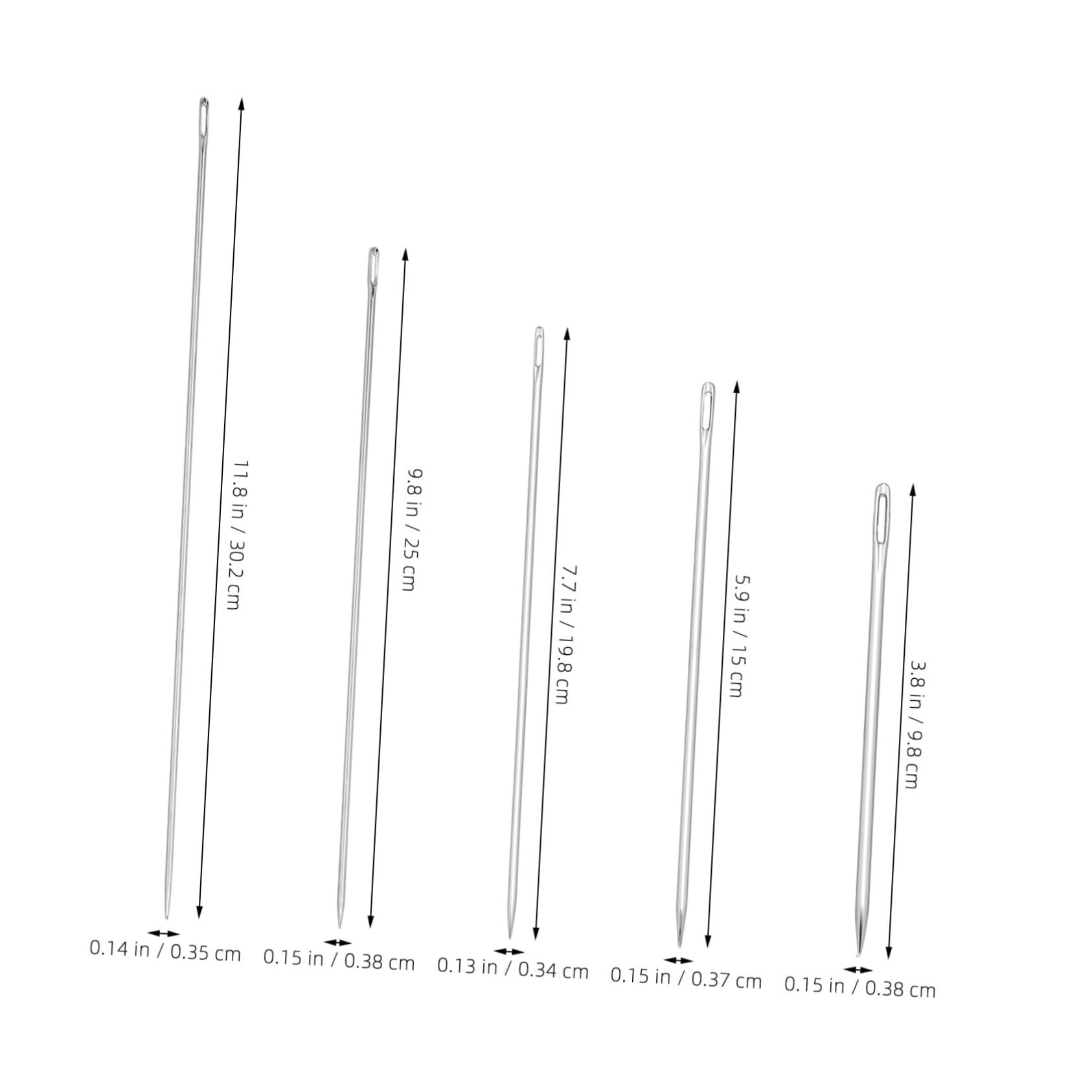 Gatuida 25pezzi Aghi per Cucire Mano Aghi Extra Lunghi in Metallo per Trapuntatura e Tessuti Spessi Kit di Riparazione per Artigianato e Cucito Pesante