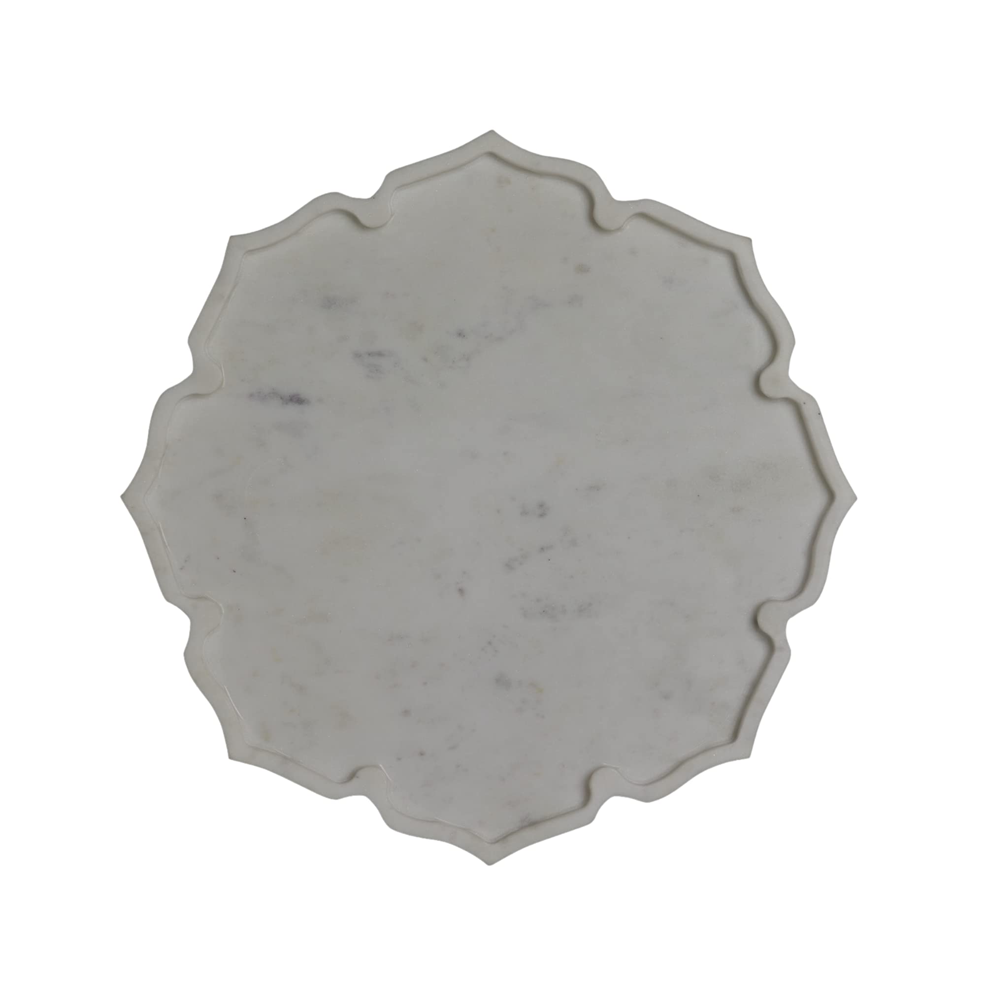 Stone Essential White Marble Lotus Platter / Starter Dish /Serving Platter/ Fruit Plate/ Marble Dish/ Marble Tray / Centre Piece / Décor Accent / Diwali Festive and Corporate Gifting, Small