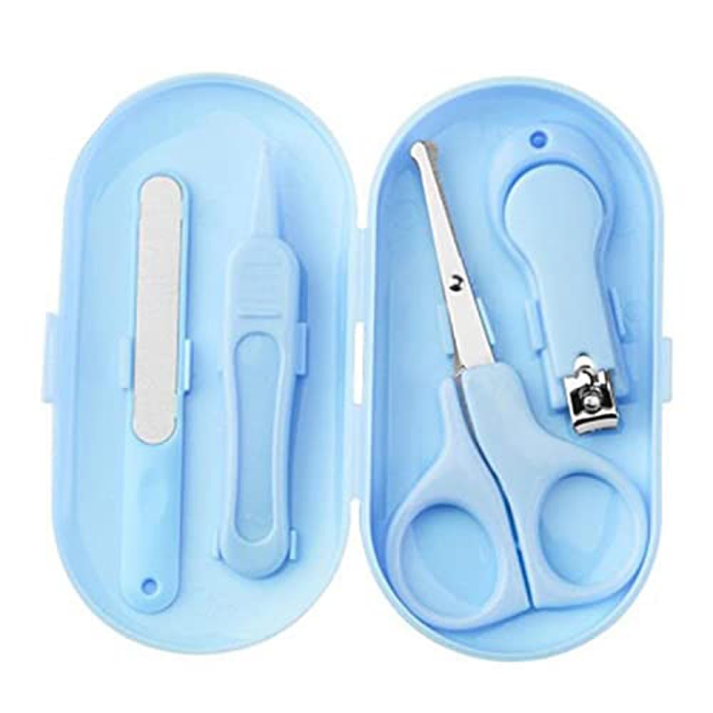 Baby 4in1 Nail Grooming Set, Scissor, Clipper, Tweezer & Filer, Baby Grooming Kit, Baby Nail Scissor, Grooming Kit for New Born Baby, Baby Nail Cutter, New Born Grooming Kit, 4pcs, Blue,-image-46