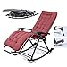 Produktbild MSHK Strandkorb Campingstuhl Sonnenliege Strandliege Gartenliege Klappliege büro rückenlehne Stuhl klappbare,Rot