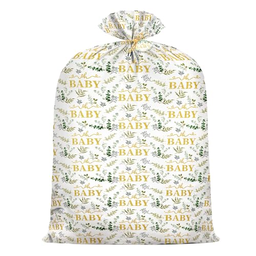 2Pcs Extra Large Baby Shower Plastic Gift Bags 70"x 40" Jumbo Safari Jungle Animals Present Bag XXL Big Gift Wrapping Bags Oversized Reusable Baby Gender Reveal Birthday Party Favors Goody Bags