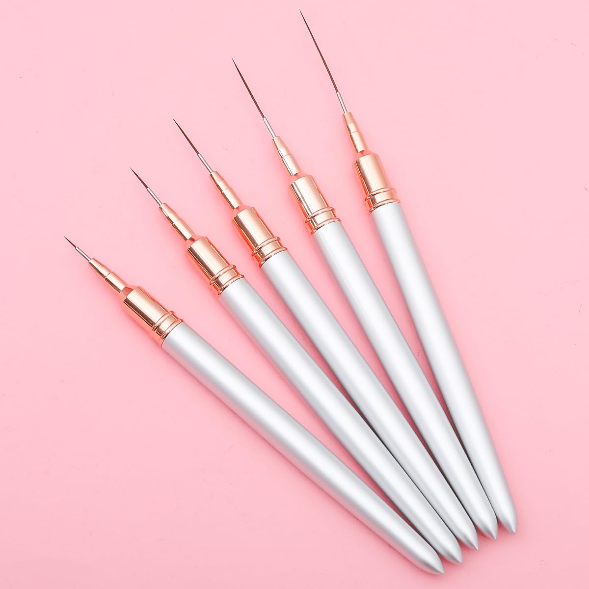 Nail Art Brushes, 5Pcs Nail Art Liner Brushes - Image 3