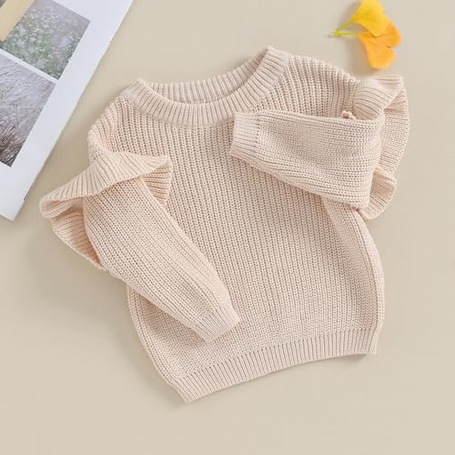 MERSARIPHY Infant Baby Girl Sweater Baby Pullover Sweater Toddler Girl Knit Sweatshirt Fall Winter Clothes3