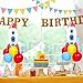 Toy Inspired Themed Party Story Balloons Stand Kit 2 Sets With 2 Rocket Foil Balloons Toy Themed Red Blue Yellow Balloon Centerpiece for Tables for Boys Birthday Baby Shower Cartoon Party Decorations
