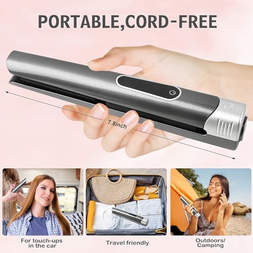Desipesi ZF-1 Cordless Hair Straightener And Curler, 2 In 1 Portable Mini Flat Iron & Curling Iron thumb #2
