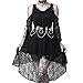 Produktbild Steampunk Kleid Damen Vintage Gothic Kleid Lang Spitzenkleid Piebo Sexy Schulterfrei Langärmliges Lace Up Trompetenärmel Asymmetrisch Hoch Niedriger Punk Röcke Abendkleider Cocktail Party Cosplay