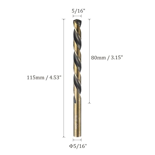 Miniatura 3 de Juego de brocas helicoidales de acero de alta velocidad M35 para metal, madera, plástico, acero de alta velocidad, cobalto, cobalto, 1 pieza, 516