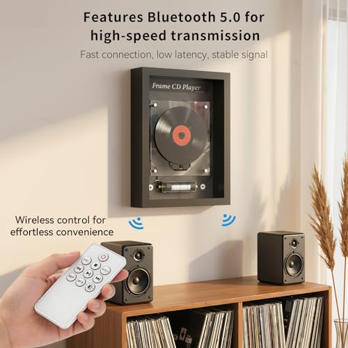 Lecteur CD vertical haut de gamme MONODEAL avec émetteur Bluetooth Hi-Fi intégré