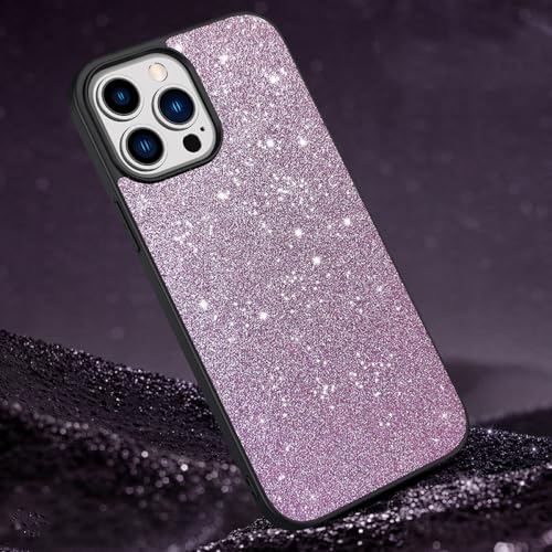 Coque brillante à la mode pour iPhone 15 Pro Max élégance violette