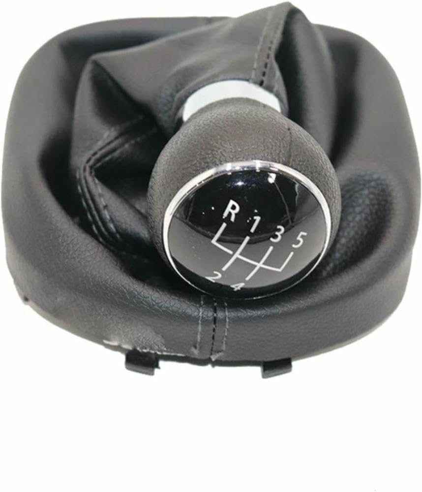 Gznbb 5 Speed Car Manual Gear Shift Knob Boot Cover Gaiter Lever Shifter Handle Stick, For Caddy Ii Mk2 2004-2009