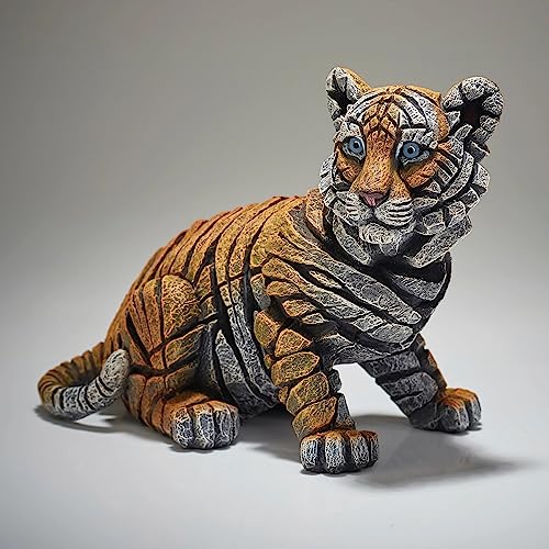 Enesco Edge Sculpture Tiger Cub Animal 6.875 Inch, Orange And White Figurine #TOP1