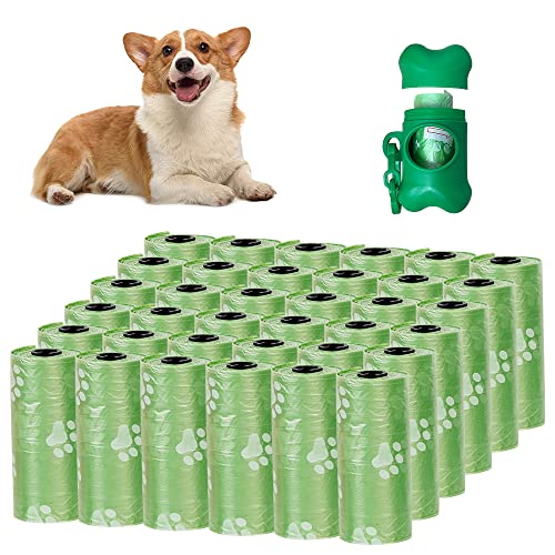 VakiReyy Sacs à Déjections 36 Rouleau Sac Ramasse Crotte Chien avec 1 PCS Distributeur 100% Étanches Extra Épais Grands Biodégradables (540 Sacs = 36 Rouleau) Cover