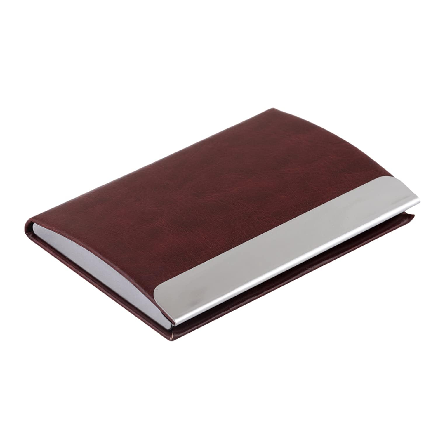 Avni Prints Pocket Size Leather Card Holder Case with Magnetic Closure for Men & Women, Gifts for Colleagues, Friends, Family, Boyfriend & Husband (Brown)