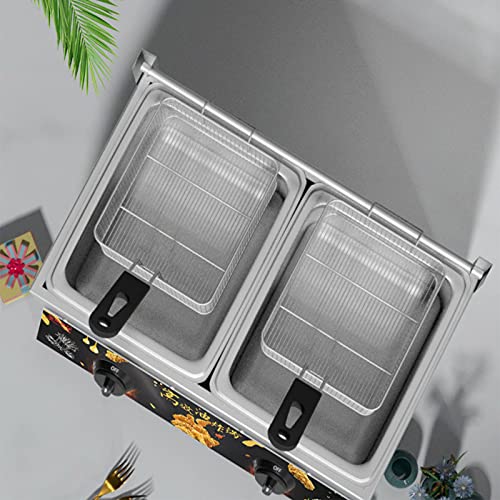 Gas-Aufsatzfritteuse für Privat- und Gewerbezwecke, 23-Liter-Fritteuse für den gewerblichen Gebrauch, freistehende Temperaturregelung, einstellbare Feuerkraft, Abnehmbarer und waschbarer Ede – Bild 6