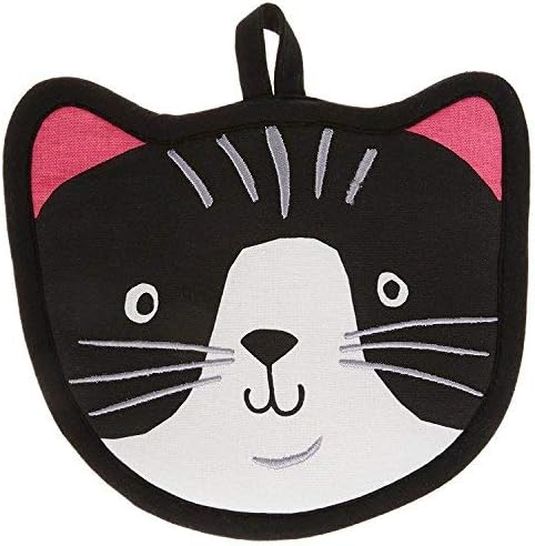 Kay Dee 4 Piece Kitchen Set - 2 Terry Towels, Oven Mitt, Potholder (Crazy Cat)