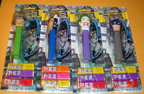 Batman, Riddler, Joker, and Two-Face Villains Set of 4 Pez